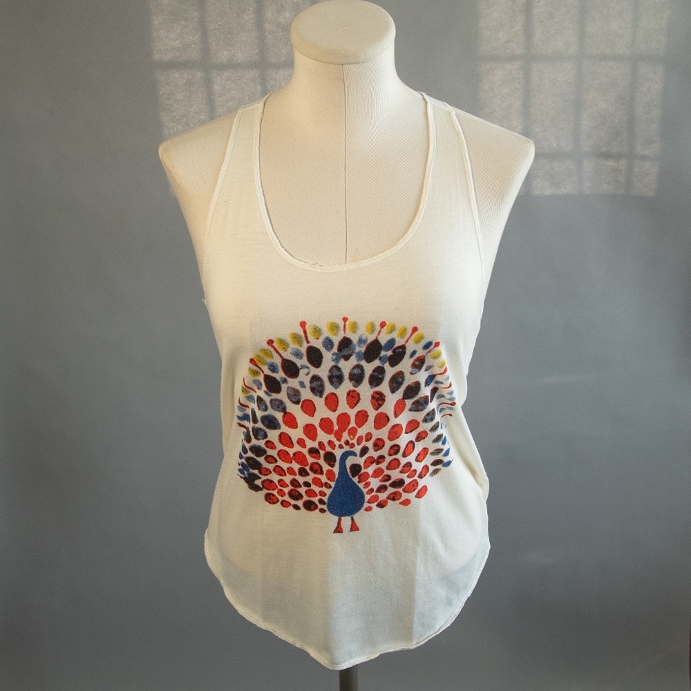 peacock racerback tank